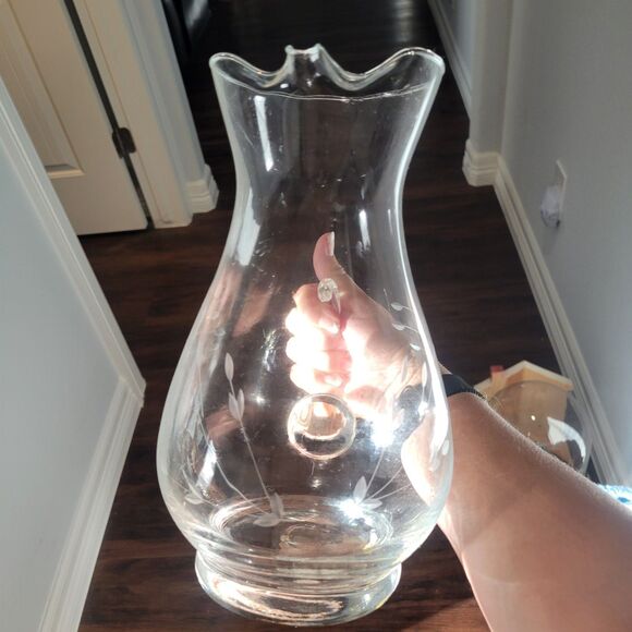Vintage Princess House Heritage Handblown Etched Crystal Drinking Pitcher 10" - Picture 4 of 10